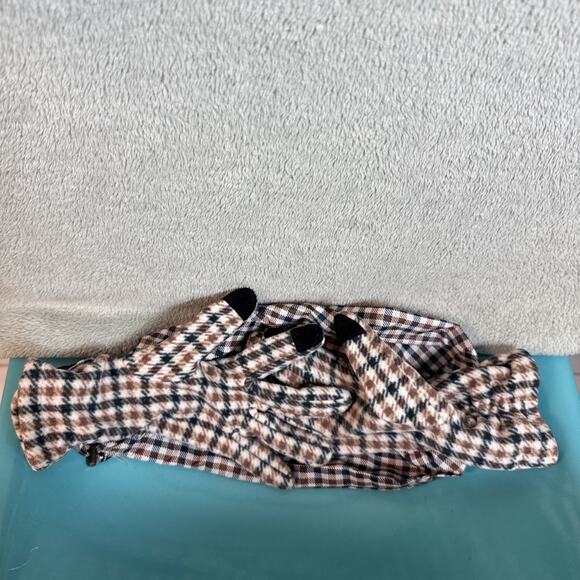 LANDS END Women Quilted Jacket 1X 16W-18W Corduroy Collar Equestrian + Gloves - Picture 2 of 14